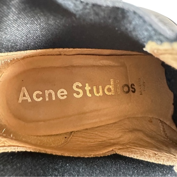 ACNE STUDIOS Alma Western Inspired Leather Ankle Booties in black - Picture 10 of 12